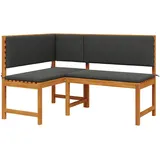vidaXL Garten-Eckbank mit Kissen 140x100x91 cm Massivholz Akazie