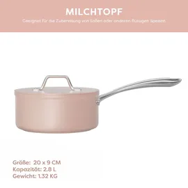 Ciarra Beyond Kochgeschirr Pfannenset mit Deckeln 2-tlg. Topf-Set Antihaftbeschichtung Topf- & Pfannen-Sets VMFPP2620