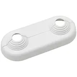 Simplex Doppelrosette (flache Ausführung) 50 mm Achsabstand Farbe weiß