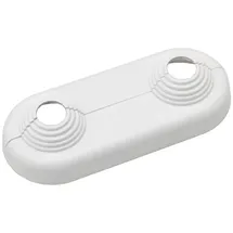 Simplex Doppelrosette (flache Ausführung) 50 mm Achsabstand Farbe weiß