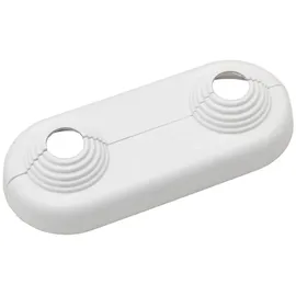 Simplex Doppelrosette (flache Ausführung) 50 mm Achsabstand Farbe weiß