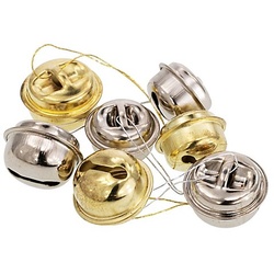 Schellen, gold und silber, zwei Größen, 28 Stück
