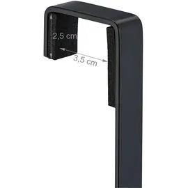 Relaxdays Tür-Handtuchhalter, schwarz