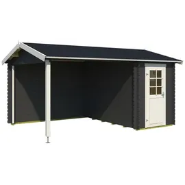 Lasita Maja Wibo 4,65 x 3,38 m carbongrau inkl. Anbau