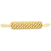 Folkroll Teigroller "Dackel", braun (holzfarben), L:43cm Ø:6cm, Buchenholz, Teigroller,