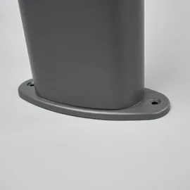 LINDBY Außenleuchte Edelstahl 80 cm inkl. Bewegungsmelder schwarz
