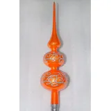 Christbaumkugeln-24.de Weihnachtsbaumspitze Groß 35cm in Hochglanz Orange Baumspitze Spitze Tannenbaumspitze Christbaumspitze Weihnachtsbaum Christbaum Tannenbaum Christmas Tree Top