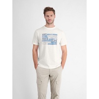 LERROS T-Shirt LERROS T-Shirt mit modischem Print weiß XL