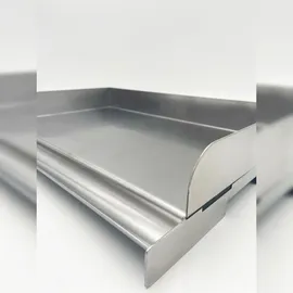 Grillfürst Grillplatte 41 x 24,5 cm Edelstahl weiß