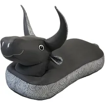 Westmann Sitzsack Schwimmtier Stier Pool Buddy Schwarz