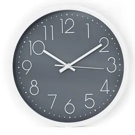 Intirilife Wanduhr 30,5 cm 30.5 grau/weiß
