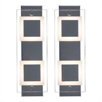 ETC Shop Wandleuchte Badezimmer Badezimmerlampe Wand Wandlampe Glas Chrom,