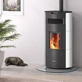 Justus Norta Pelletofen Seidenweiß 8 kW