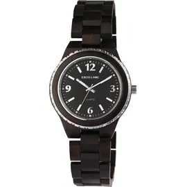 Excellanc 2810007-003 Uni Armbanduhr aus Schwarzholz