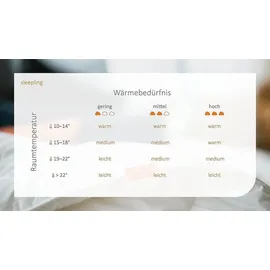 sleepling – Komfort 100, warme Winterdecke, Steppbett, 135x200 cm, allergikergeeignet - Weiß