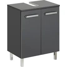Saphir Waschbeckenunterschrank 2 Türen 50 x 62 cm Grau