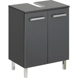 Saphir Waschbeckenunterschrank 2 Türen 50 x 62 cm Grau