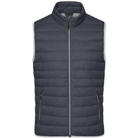 Men's Down Vest Leichte Daunenweste im klassischen Design grau, Gr. S