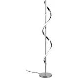 Trio R42201106 LED Stehleuchte Isabel 1x21,5W | 2600lm | 4000K | IP20 - integrierter Dimmer, Memory-Funktion, Fußschalter, Chrom