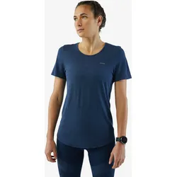 Laufshirt kurzarm Damen nahtlos Trailrunning - Run 500 Comfort blau L