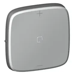 Legrand 752092A VALENA ALLURE Abdeckung für 3-Leiter-Dimmer (mit N-Leiter), Farbe: Aluminium 1