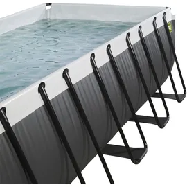 EXIT TOYS EXIT Black Leather Pool 540 x 250 x 100 cm inkl. Sandfilteranlage und Poolleiter