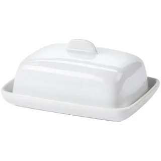 Excellent Houseware Butterdose Aus Keramik, Klein, weiß