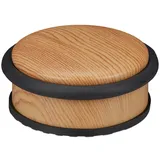 Relaxdays Türstopper Holzoptik Hellbraun,Schwarz
