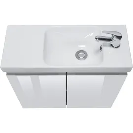 WELLTIME Waschtisch WELLTIME "Merida", weiß (weiß, weiß), B:60cm H:57cm T:25cm, Waschtische, Waschtisch, Gästebad Badmöbel mit reduzierte Tiefe, Breite 60 cm