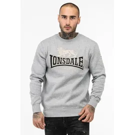 Lonsdale Lawins Sweatshirt - Marl Grey / Black / Grey - 2XL