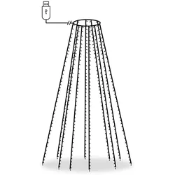vidaXL Weihnachtsbaum-Beleuchtung 500 LEDs Mehrfarbig 500 cm