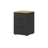 Sconto Nachtschrank Dreamer 45 x 43 x 65 cm Schwarz