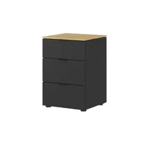 Sconto Nachtschrank Dreamer 45 x 43 x 65 cm Schwarz