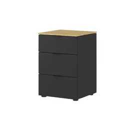 Sconto Nachtschrank Dreamer 45 x 43 x 65 cm Schwarz