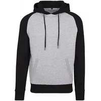 Build Your Brand Raglan Kapuzenpullover Grey / Black 2XL