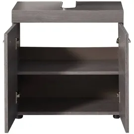 trendteam Waschbeckenunterschrank RunnerMoon Rauchsilber 58 cm