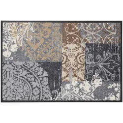 wash+dry  Kleen-Tex Fußmatte »Armonia«, rechteckig, 7 mm Höhe, Schmutzfangmatte, Patchwork Design, Ornamente, rutschhemmend, waschbar, 255935-60 beige/grau 7 mm