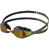 Speedo Fastskin Speedsocket 2 Swimming Goggles | Competitive Racing Goggles | Anti-Fog | Anti-Leak, Black/Country Green, One Size