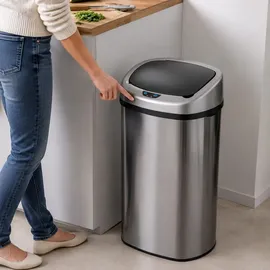 Relaxdays Mülleimer 50 l Schwarz