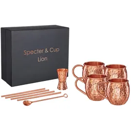 Specter Kupferbecher 4er Set 0,5 l Orange