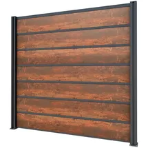 Gutta Sichtschutzzaun-Element 202 x 186 cm Anthrazit/Rostoptik