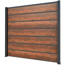 Gutta Sichtschutzzaun-Element 202 x 186 cm Anthrazit/Rostoptik