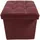 Mobili Rebecca Sitzwürfel 30 x 30 x 30 cm Kunstleder Rot/Bordeaux