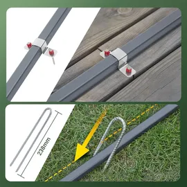 SoBuy Fahrradgarage für 1-2 Fahrräder, wetterfest, grau, silber