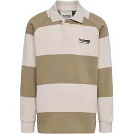 hummel hmlJR Loose Striped langarm Poloshirt Kinder in cornstalk 104