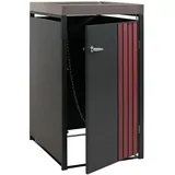 Proregal Mülltonnenverkleidung 125 x 68 x 84 cm anthrazit