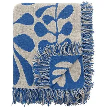 Bloomingville Nevine Plaid 130 x 160 cm Blau/Beige