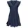 KIDS ONLY Sommerkleid KIDS ONLY "KOGHILLARY V NECK DRESS CS WVN", Mädchen, Gr. 122/128, N-Gr, navy blazer, Web, Obermaterial: 98% Polyester, 2% Elasthan, unifarben, figurumspielend Midi, V-Ausschnitt, Flügelärmel Rüschen, Kleider Sommerkleid