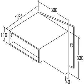 RENZ Durchwurfbriefkasten schräg Stahl verzinkt