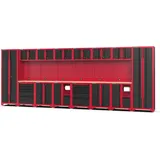 feistos Werkstatteinrichtung Novo 6 Metall Werkstattschrank schwarz | rot 45,7x528x198cm